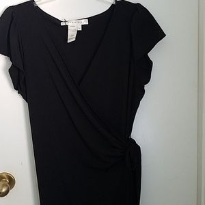 Black wrap dress